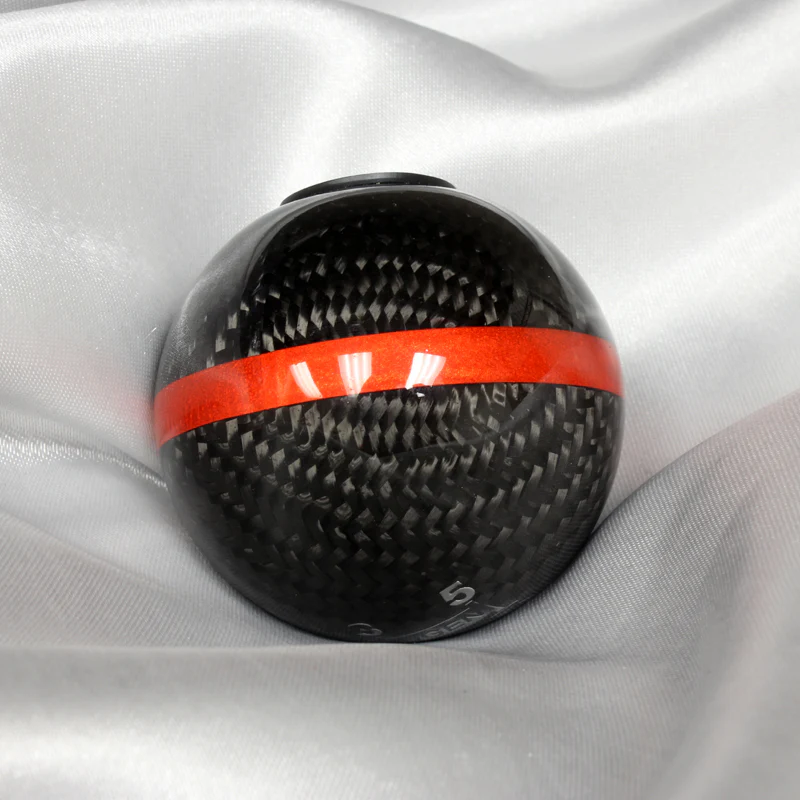 Mugen 5-Speed Carbon Fiber Shift Knob with Red Line - Image 4