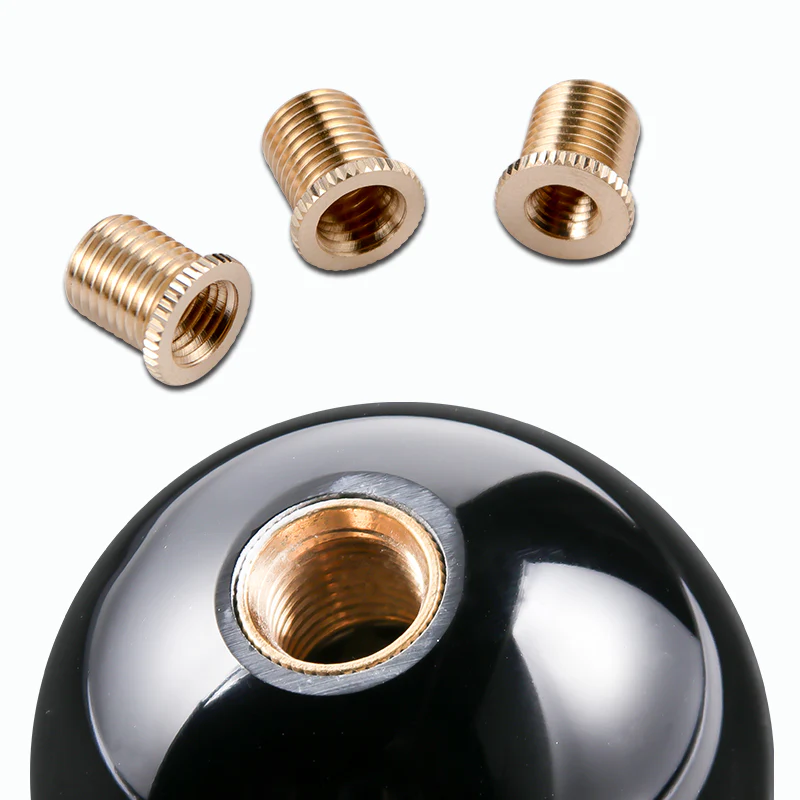 5 Speed Fuckin' Fast Round Ball BLACK Gear Shift Knob Lever M8 M10 M12 Thread - Image 4