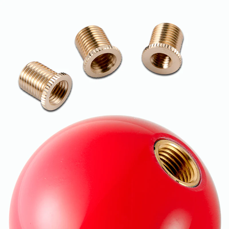 5 Speed Fuckin' Fast Round Ball RED Gear Shift Knob Lever M8 M10 M12 Thread - Image 2