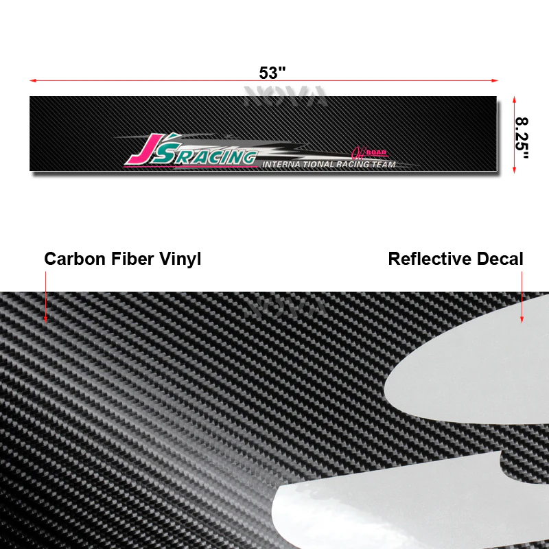 J'S Racing Carbon Fiber Windshield Banner - Image 3