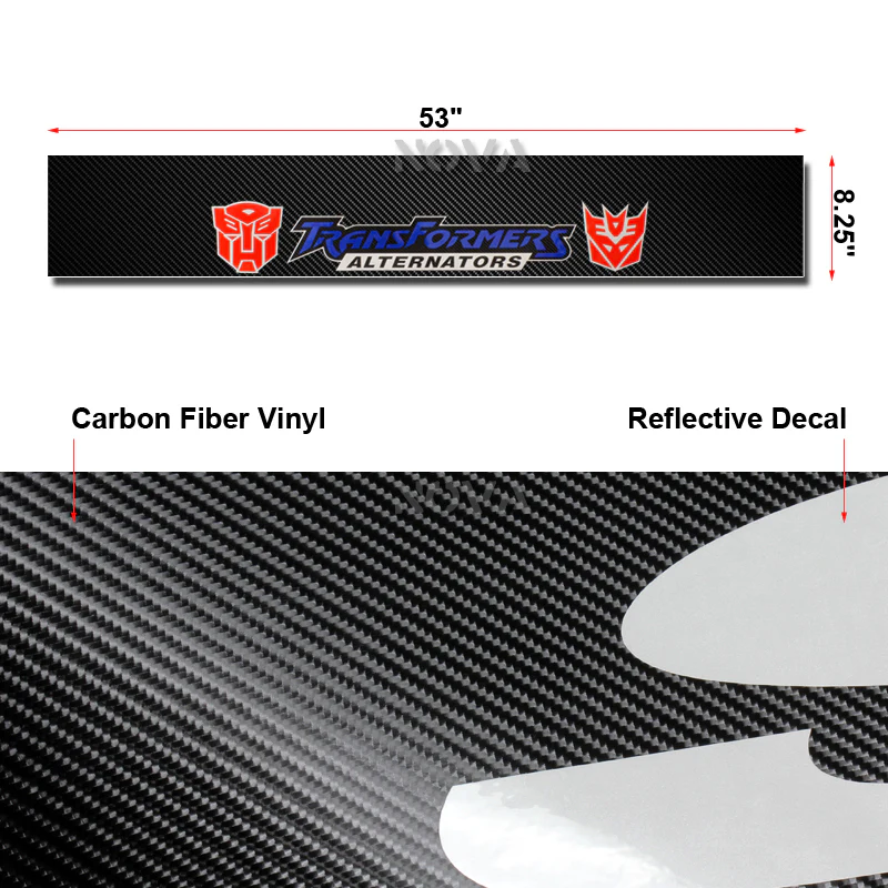 Transformers Carbon Fiber Windshield Banner - Image 2
