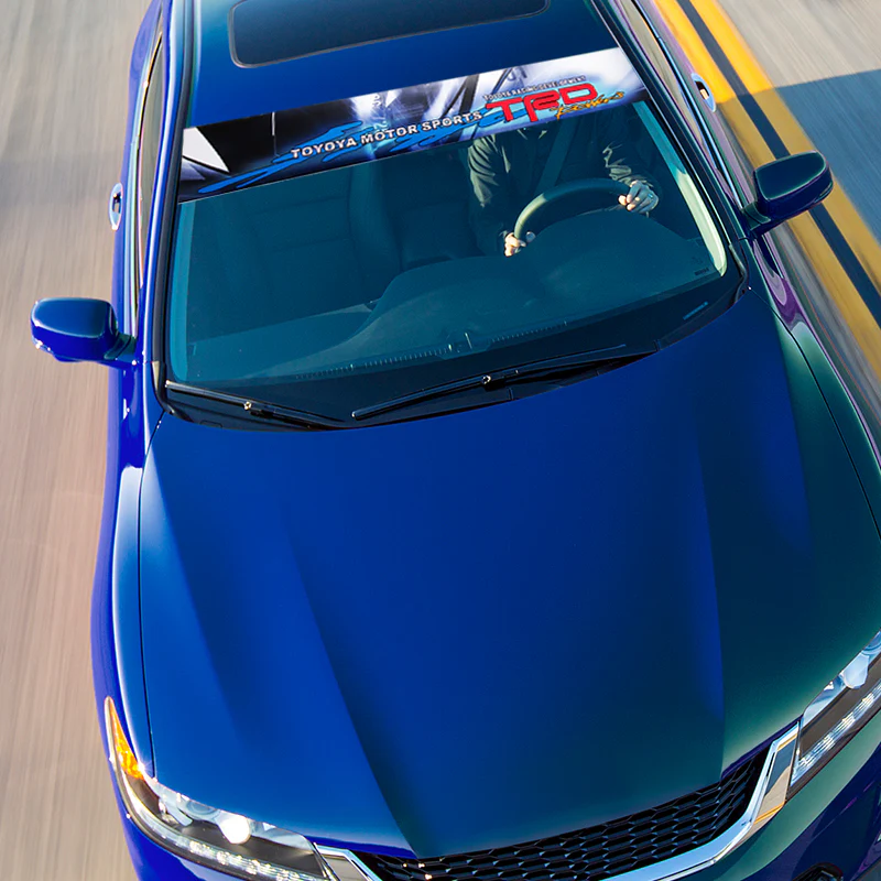 53" Windshield UV-Resistant Vinyl Banner For TOYOTA JDM TRD Racing Power Decal Sticker - Image 3