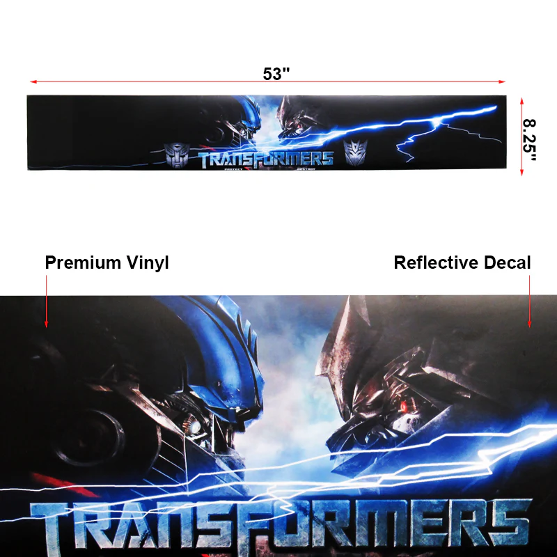 53" X 8" Car Window Windshield Color Vinyl TRANSFORMERS Banner Decal Sticker - Image 2
