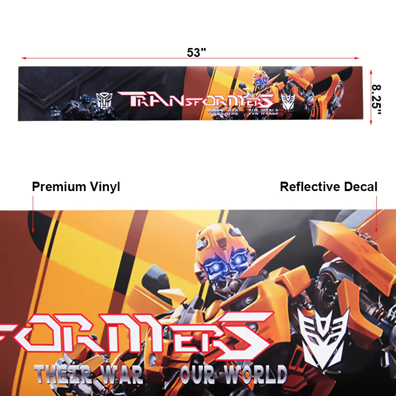 53" X 8" Car Window Windshield Racing Vinyl TRANSFORMERS Banner Decal Sticker BumbleBee - Image 2
