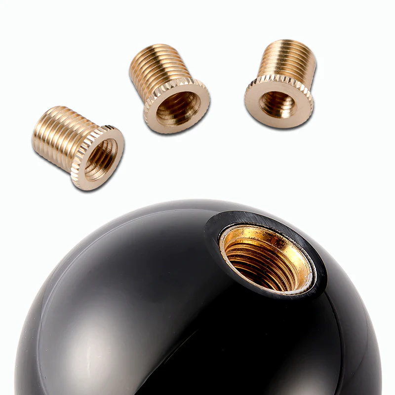 6 Speed Fuckin' Fast Round Ball BLACK Gear Shift Knob Lever M8 M10 M12 Thread - Image 6