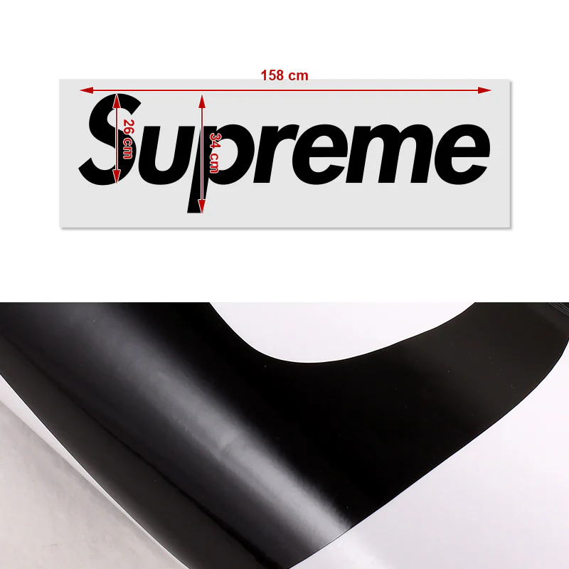 62" x 13" Supreme3M Racing Black Car Truck Side Body Vinyl Graphics Decal Sticker - Image 2
