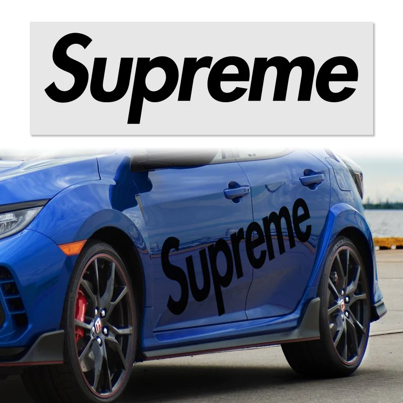 62" x 13" Supreme3M Racing Black Car Truck Side Body Vinyl Graphics Decal Sticker - Image 3