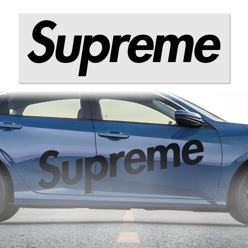 62" x 13" Supreme3M Racing Black Car Truck Side Body Vinyl Graphics Decal Sticker - Image 4