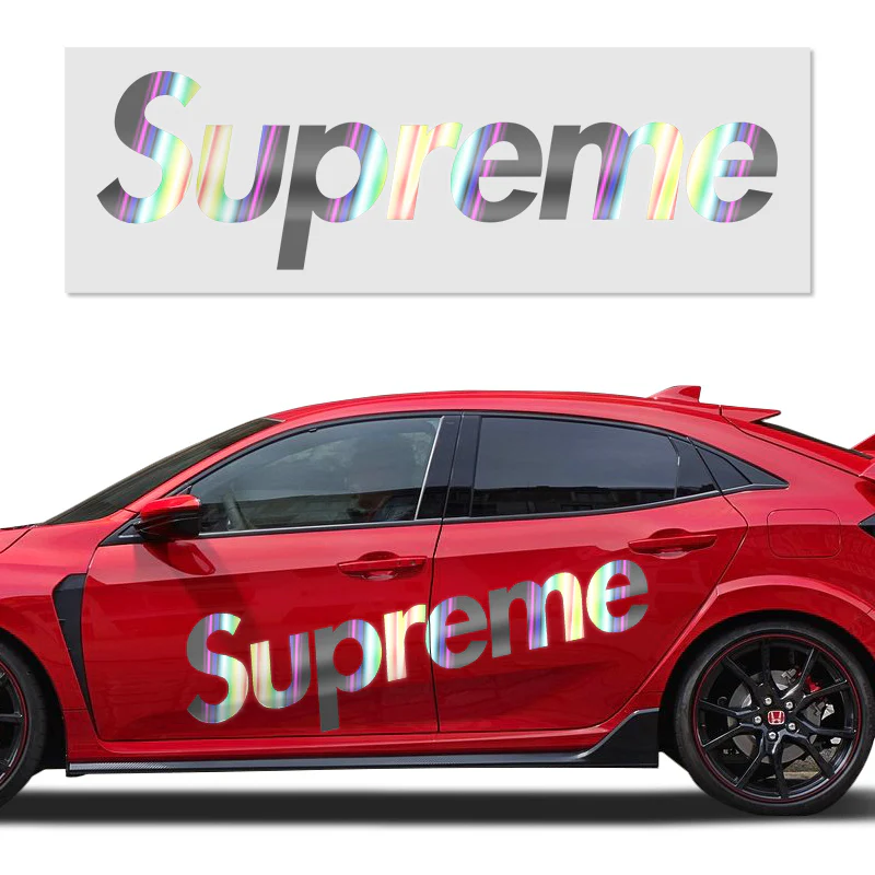 62" x 13" Supreme3M Racing Neo Chrome Vinyl Car Truck Side Body Graphics Decal Sticker - Image 2