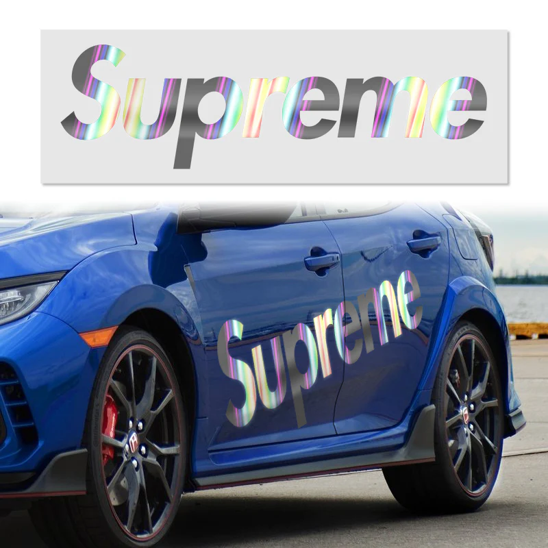 62" x 13" Supreme3M Racing Neo Chrome Vinyl Car Truck Side Body Graphics Decal Sticker - Image 7