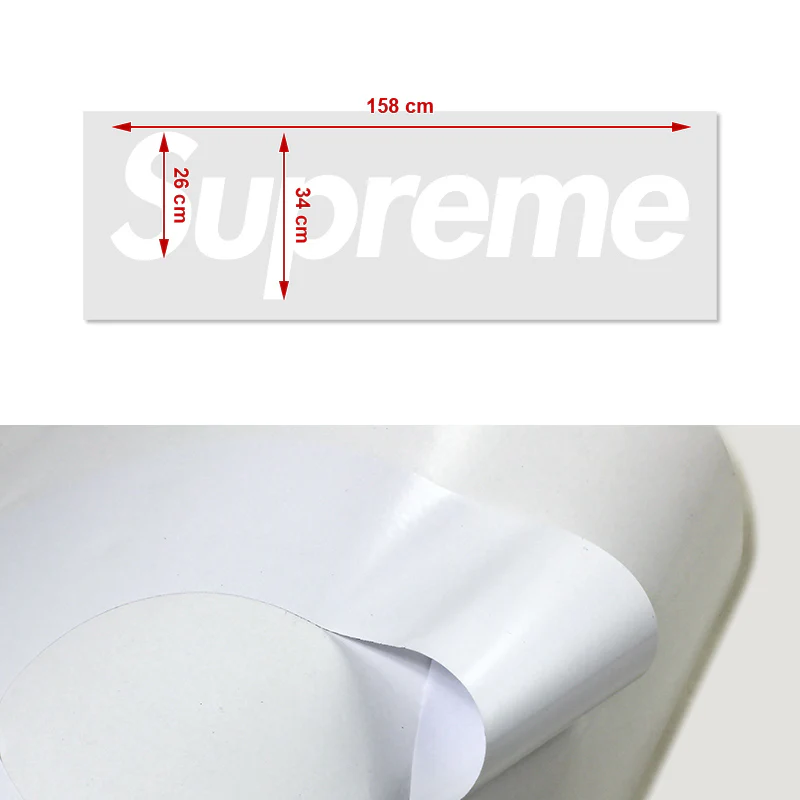 62" x 13" Supreme3M Racing White Car Truck Side Body Vinyl Graphics Decal Sticker - Image 3