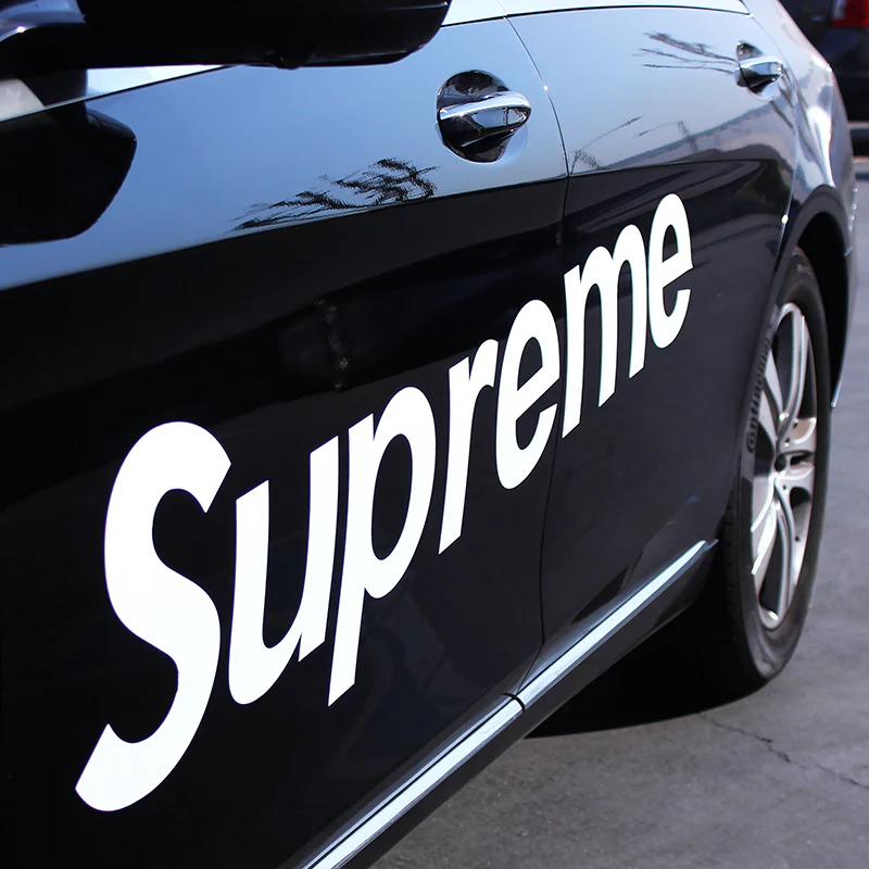 62" x 13" Supreme3M Racing White Car Truck Side Body Vinyl Graphics Decal Sticker - Image 8