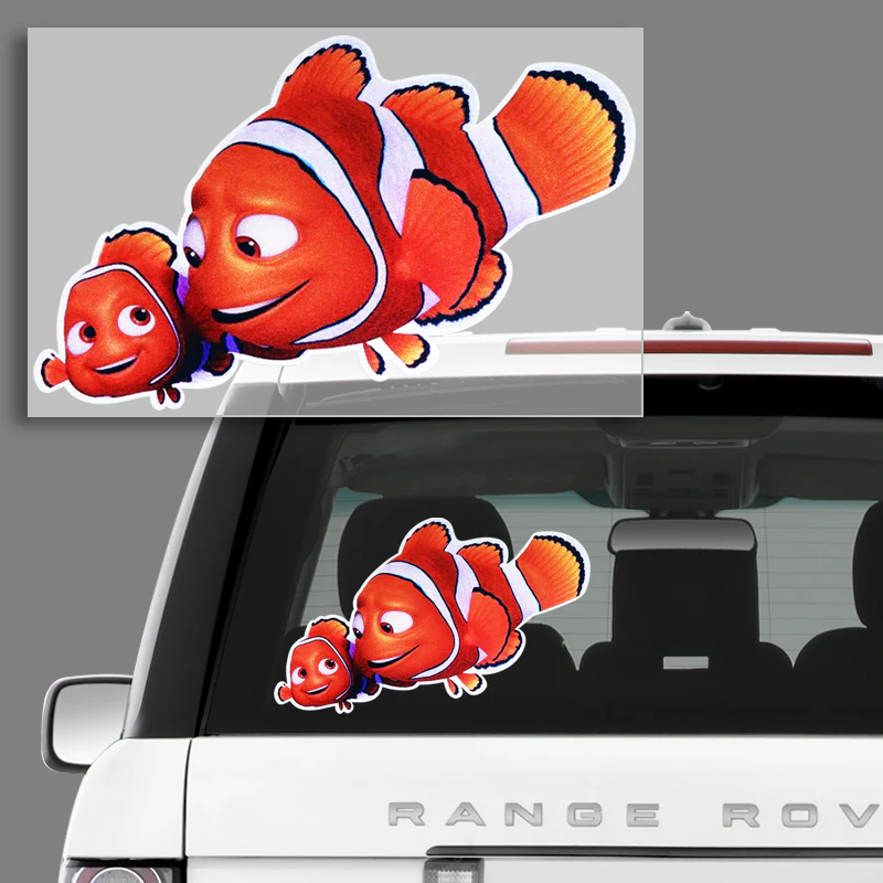 7"x5" Laptop Door Case Glass Vinyl Sticker Finding Nemo Wall My Family Car Decal - Image 4