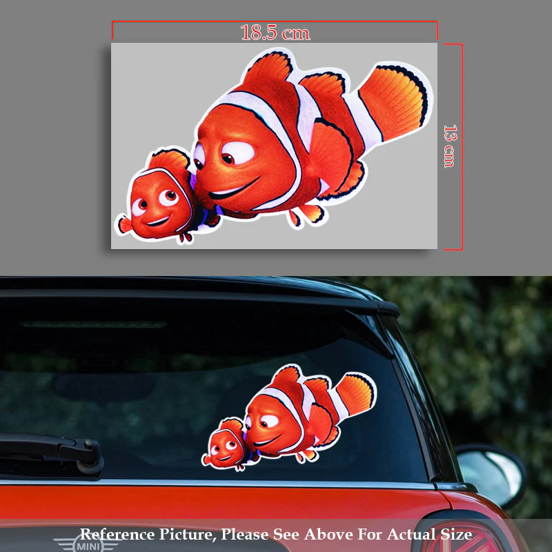 7"x5" Laptop Door Case Glass Vinyl Sticker Finding Nemo Wall My Family Car Decal - Image 5
