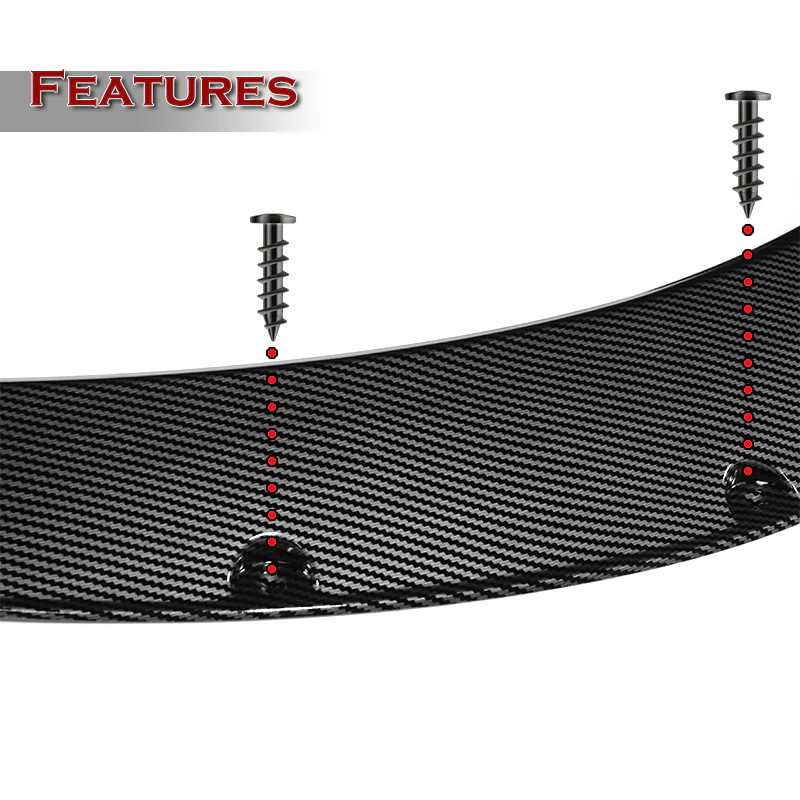 890 mm Universal Flexible Extra-Wide Wheel Fender Flares 4 Pieces -Carbon Fiber Style Painted - Image 2