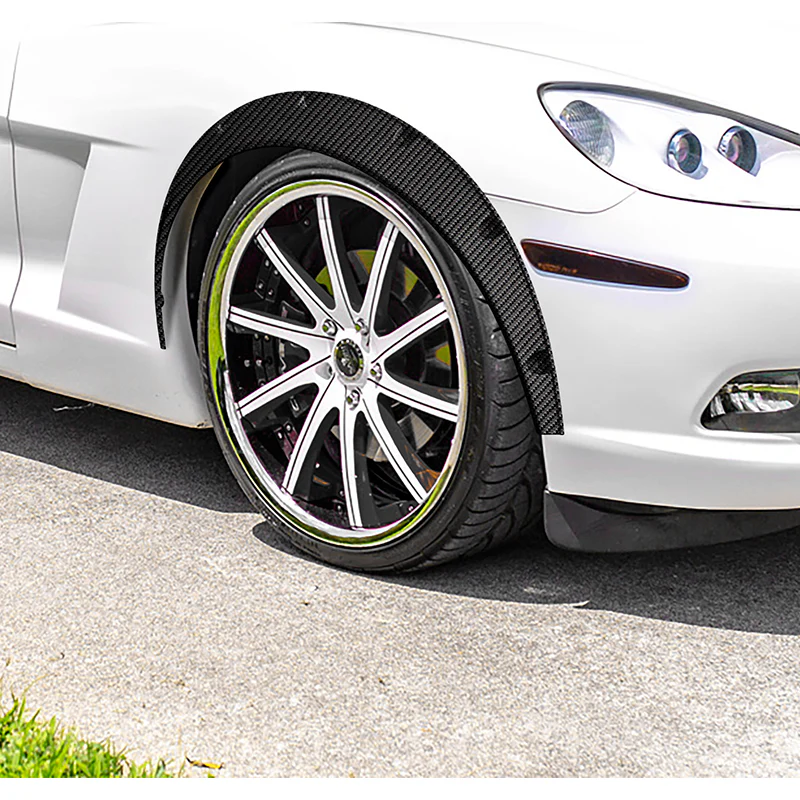 890 mm Universal Flexible Extra-Wide Wheel Fender Flares 4 Pieces -Carbon Fiber Style Painted - Image 5