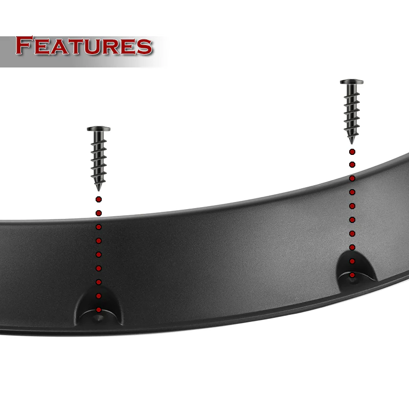 890 mm Universal Flexible Extra-Wide Wheel Fender Flares 4 Pieces -Matte Black - Image 3