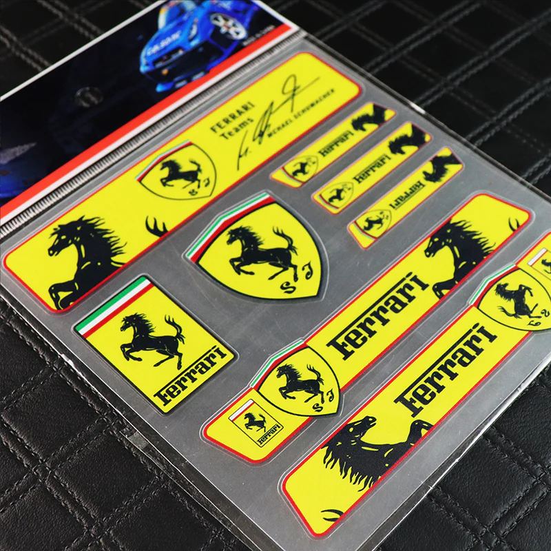 Ferrari 8pcs Reflective Sticker Set - Image 4