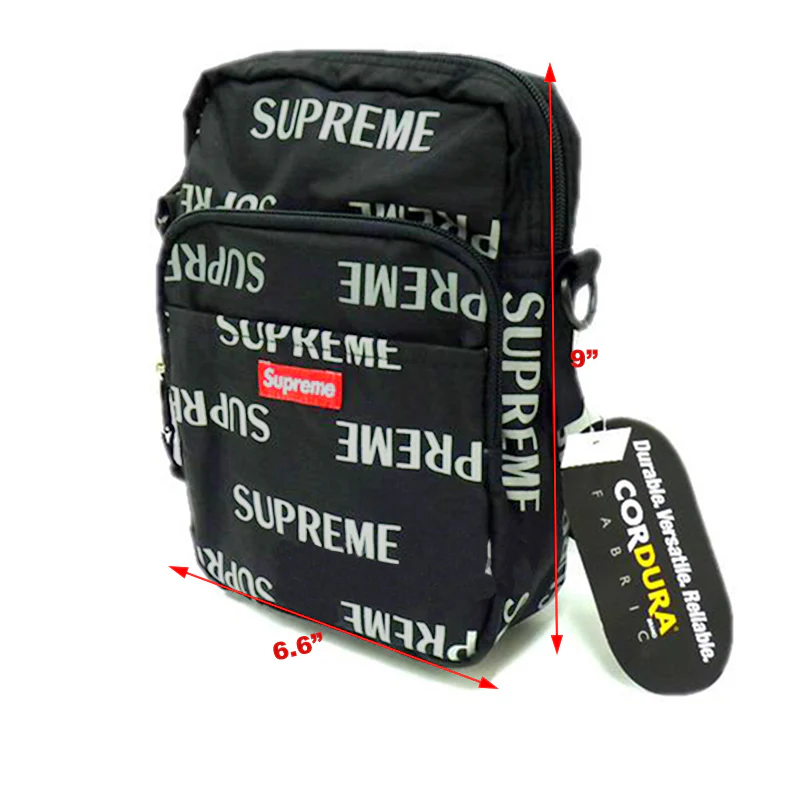 9" Supreme3M Black Reflective Repeat Small Shoulder Popular Messenger Bag NEW 9"x 6.6" - Image 3