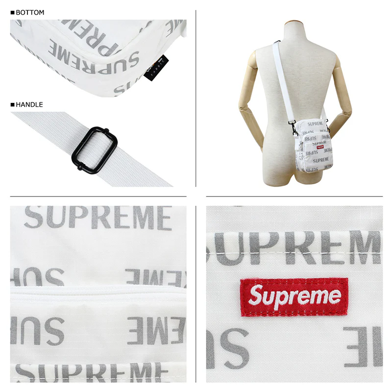 9" Supreme3M White Reflective Repeat Small Shoulder Popular Messenger Bag NEW 9"x 6.6" - Image 3
