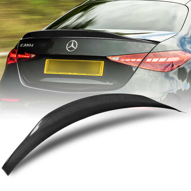 A-Style Rear Trunk Lip Duckbill Spoiler Wing For 2022-2024 Mercedes-Benz C-Class W206 4-DR / Sedan -Real Carbon Fiber - Image 6