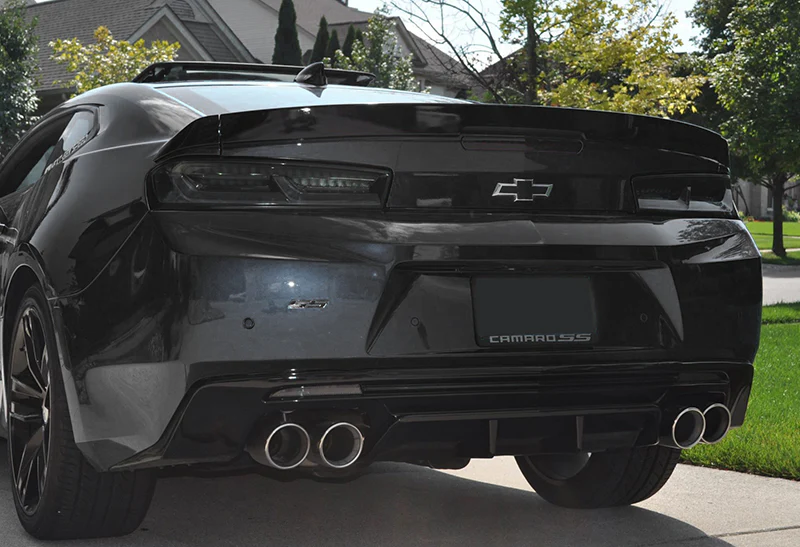 Factory Style Rear Trunk Lip 3-Piece Duckbill Spoiler Wing For 2016-2020 Chevrolet Camaro -ABS Painted Black - Image 5