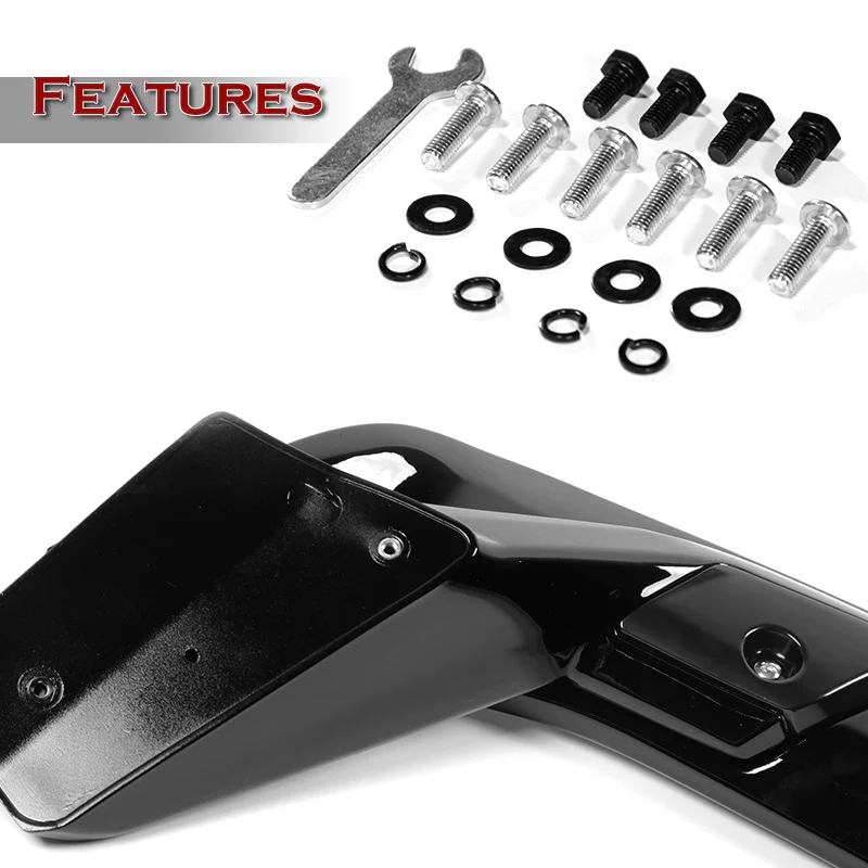 HP-Style Rear Trunk Lip Spoiler Wing For 2022-2025 Honda Civic Sedan 4-DR -ABS Painted Black - Image 3