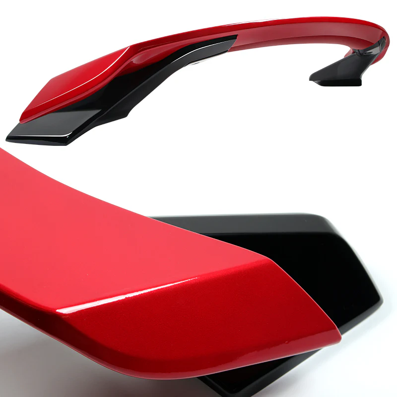HP-Style Rear Trunk Lip Spoiler Wing For 2022-2025 Honda Civic Sedan 4-DR -ABS Painted Red - Image 2