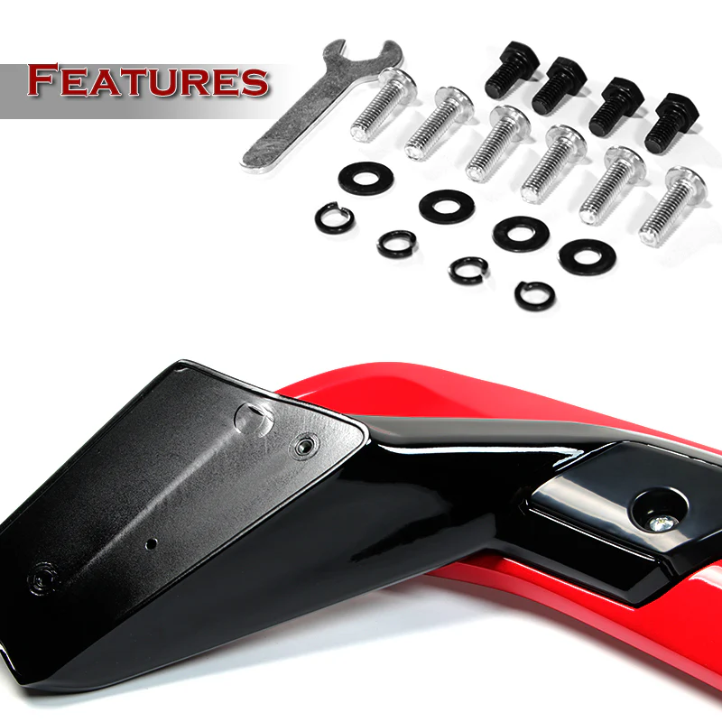 HP-Style Rear Trunk Lip Spoiler Wing For 2022-2025 Honda Civic Sedan 4-DR -ABS Painted Red - Image 3