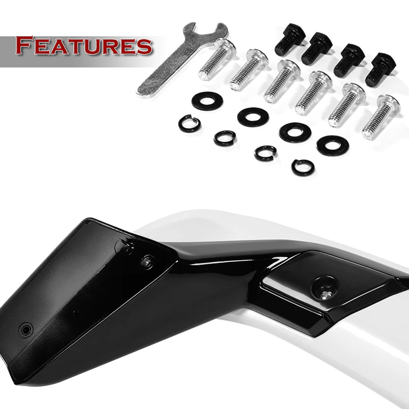 HP-Style Rear Trunk Lip Spoiler Wing For 2022-2025 Honda Civic Sedan 4-DR -ABS Painted White - Image 3
