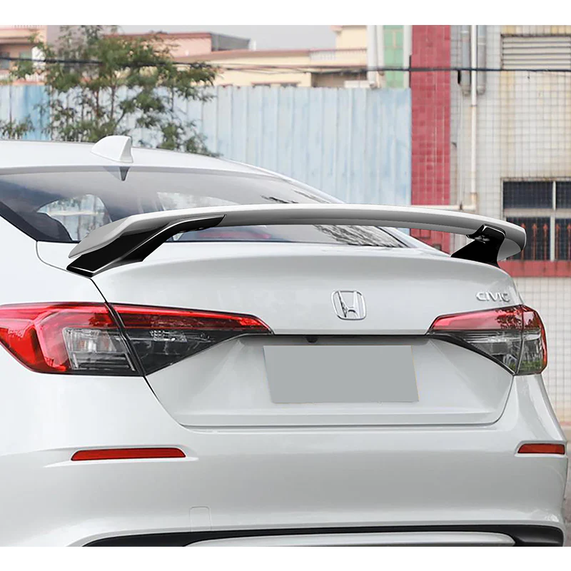 HP-Style Rear Trunk Lip Spoiler Wing For 2022-2025 Honda Civic Sedan 4-DR -ABS Painted White - Image 6