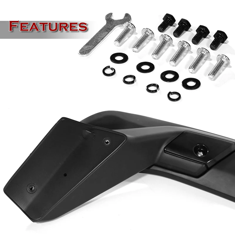 HP-Style Rear Trunk Lip Spoiler Wing For 2022-2025 Honda Civic Sedan 4-DR -ABS Unpainted Matte Black - Image 3