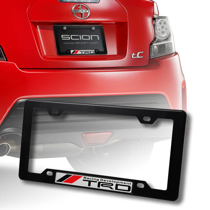 ABS License Plate JDM TRD SPORT Frame for Toyota Tundra Supra MR2 tC with Emblem - Image 3