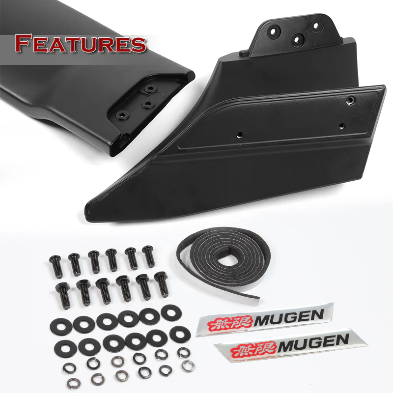 MUG-Style Rear Trunk Lip Spoiler Wing For 2012-2015 Honda Civic Sedan 4-DR -ABS Unpainted Matte Black - Image 3
