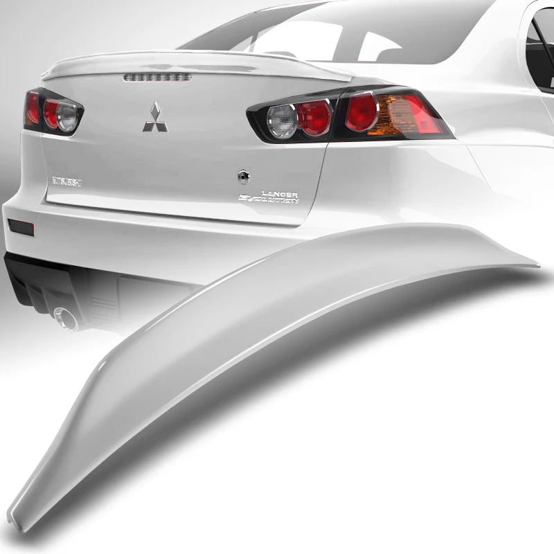 Rear Trunk Lip Spoiler Wing For 2008-2017 Mitsubishi Lancer EVO 10 -ABS Painted White - Image 10