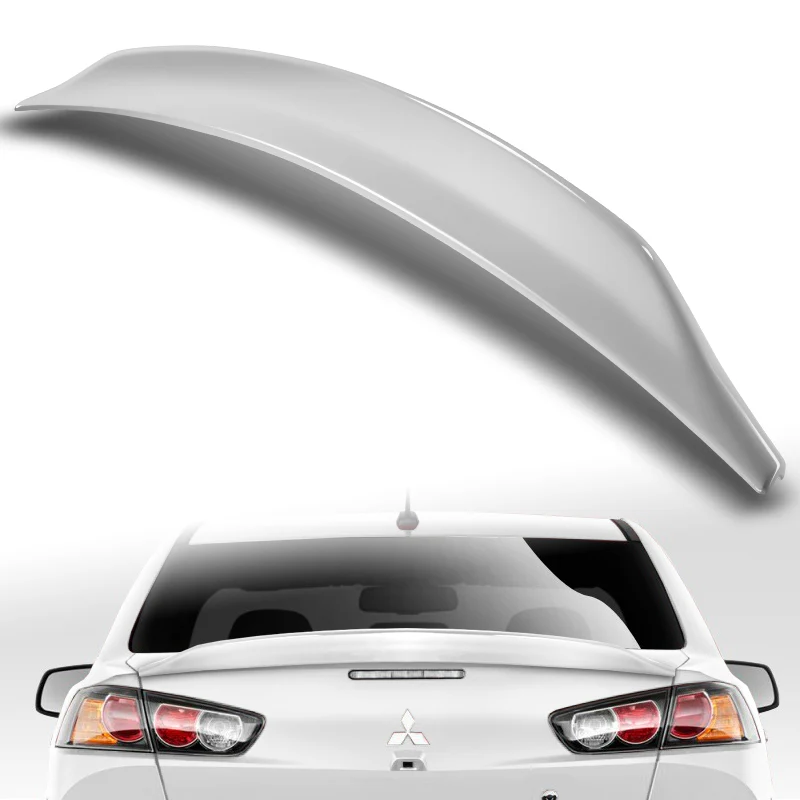 Rear Trunk Lip Spoiler Wing For 2008-2017 Mitsubishi Lancer EVO 10 -ABS Painted White - Image 8
