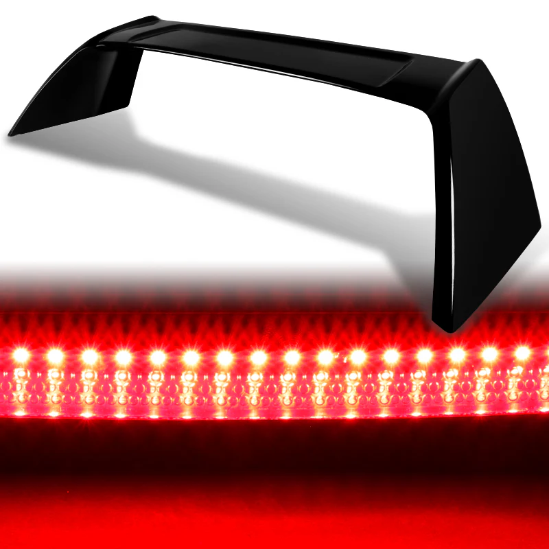 Type-R Rear Trunk Lip Spoiler Wing For 2002-2006 Acura RSX DC5 With LED Brake Light -ABS Painted Black - Image 7