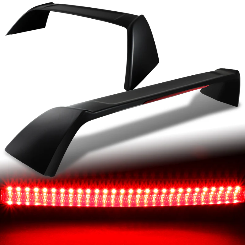 Type-R Rear Trunk Lip Spoiler Wing For 2002-2006 Acura RSX DC5 With LED Brake Light -ABS Unpainted Matte Black - Image 4