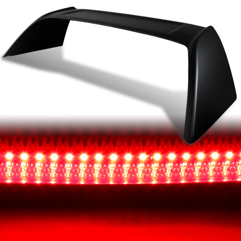 Type-R Rear Trunk Lip Spoiler Wing For 2002-2006 Acura RSX DC5 With LED Brake Light -ABS Unpainted Matte Black - Image 6