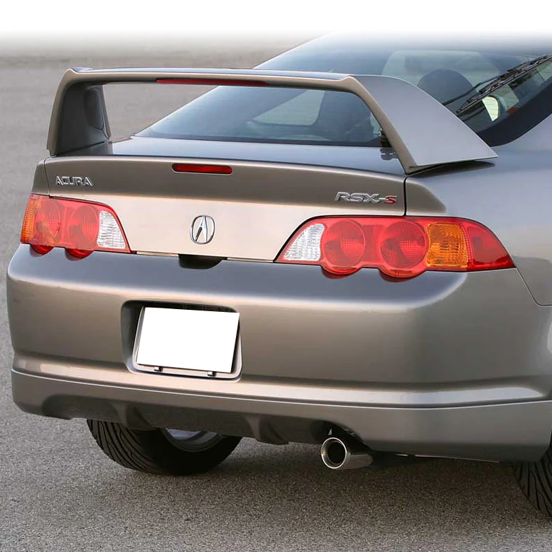 Type-R Rear Trunk Lip Spoiler Wing For 2002-2006 Acura RSX DC5 With LED Brake Light -ABS Unpainted Matte Black - Image 8