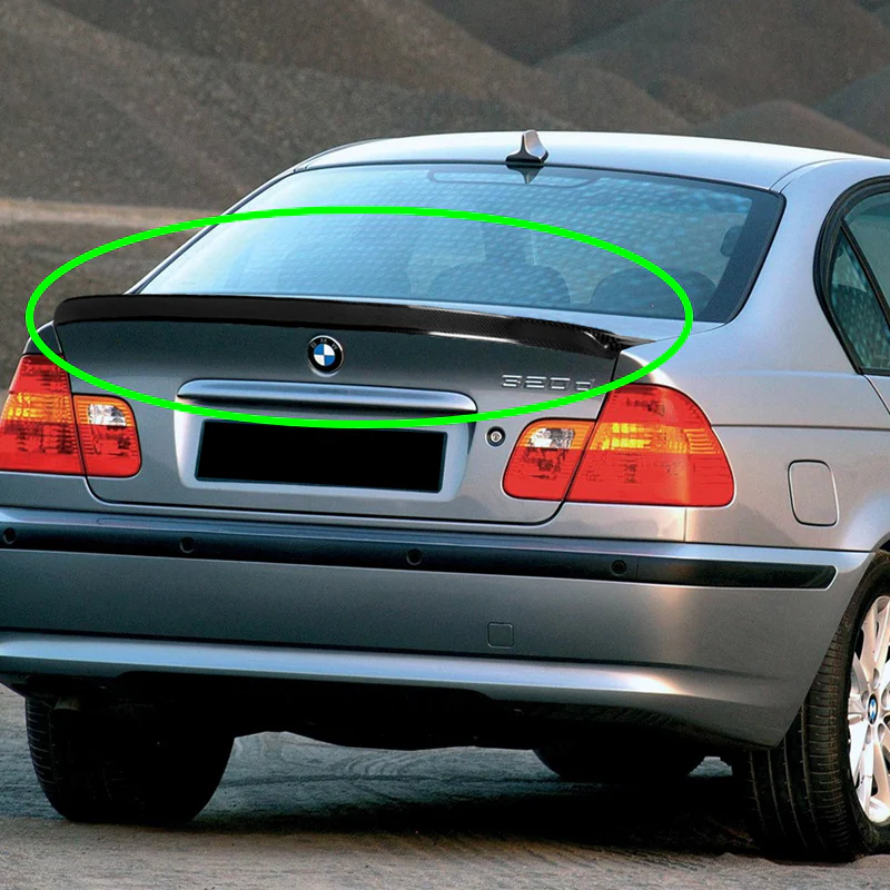 AC-Style Rear Trunk Lip Duckbill Spoiler Wing For 1999-2005 BMW E46 3-Series 4-DR / Sedan -Real Carbon Fiber - Image 7