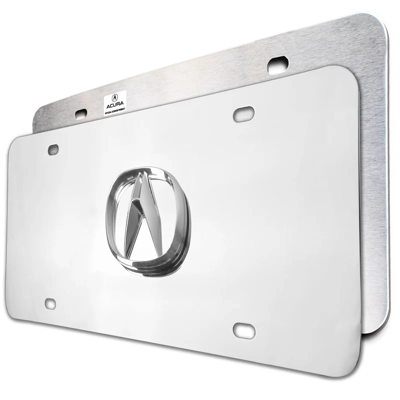 Acura Authentic 3D Logo Stainless Steel License Plate Frame 1pc Brand New - Image 2
