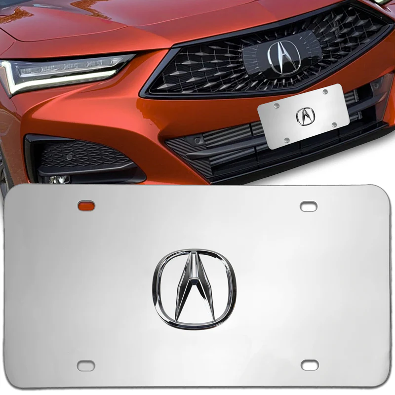 Acura Authentic 3D Logo Stainless Steel License Plate Frame 1pc Brand New - Image 5