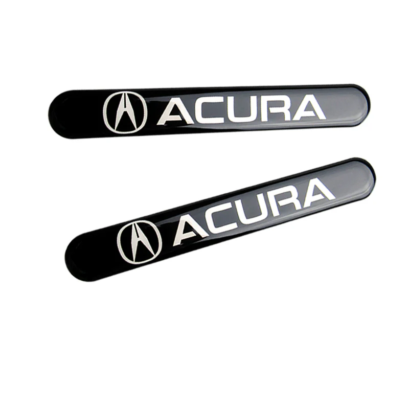Acura Black Car Door Rear Trunk Side Fenders Bumper Badge Scratch Guard Sticker New 2pcs - Image 2