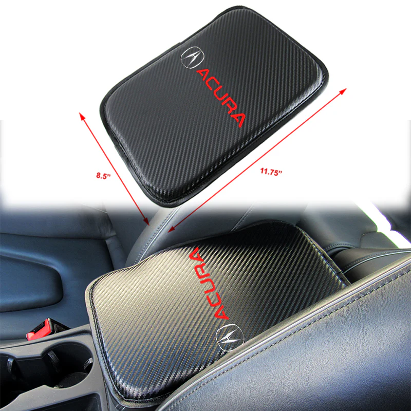 Acura Car Center Console Armrest Cushion Mat Pad Cover with Seat Belt Cover Set - Image 2