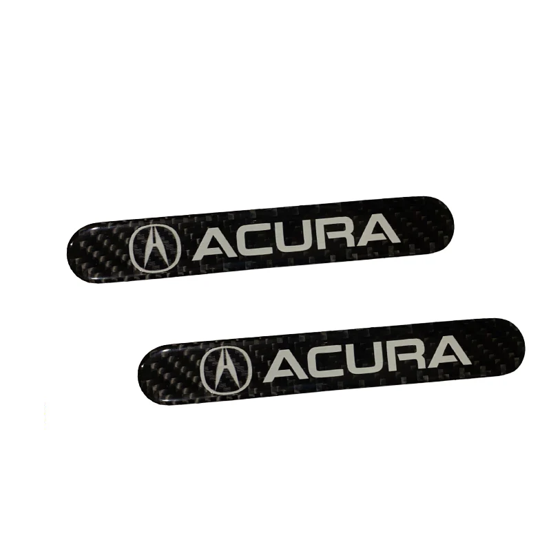 Acura Carbon Fiber Car Door Rear Trunk Side Fenders Bumper Badge Scratch Guard Sticker New 2pcs - Image 2
