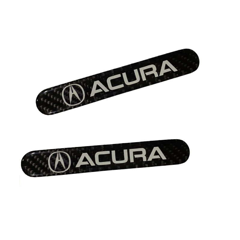 Acura Carbon Fiber Car Door Rear Trunk Side Fenders Bumper Badge Scratch Guard Sticker New 2pcs - Image 3