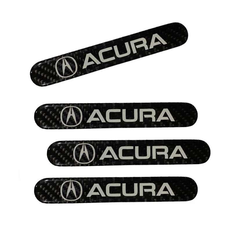 Acura Carbon Fiber Car Door Rear Trunk Side Fenders Bumper Badge Scratch Guard Sticker New 4pcs - Image 4