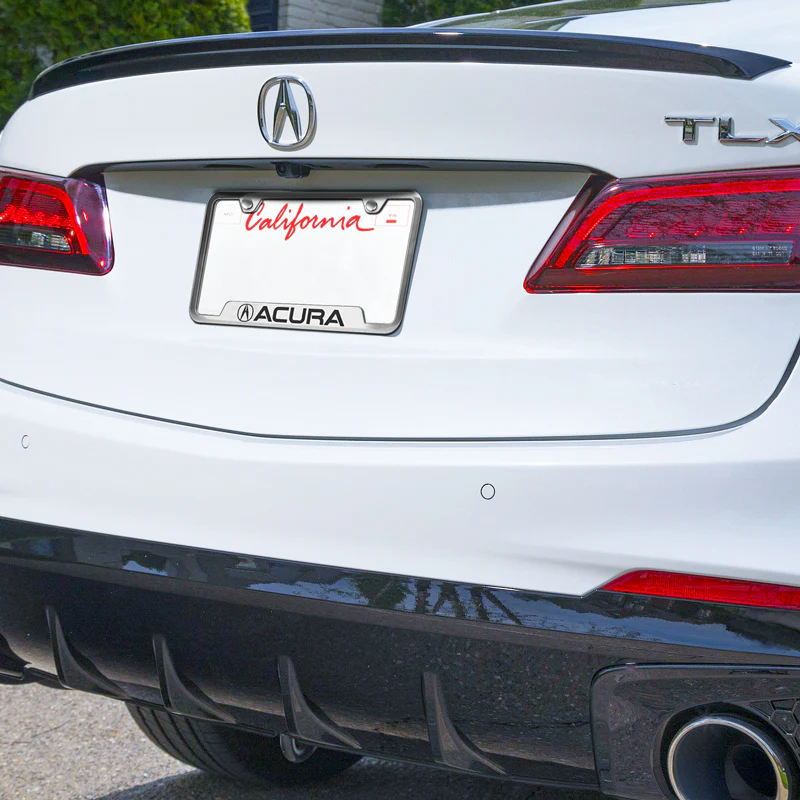 ACURA Front/ Rear Mirror Chrome Laser Etched Cut-Out Stainless Steel License Plate Frame - Image 4