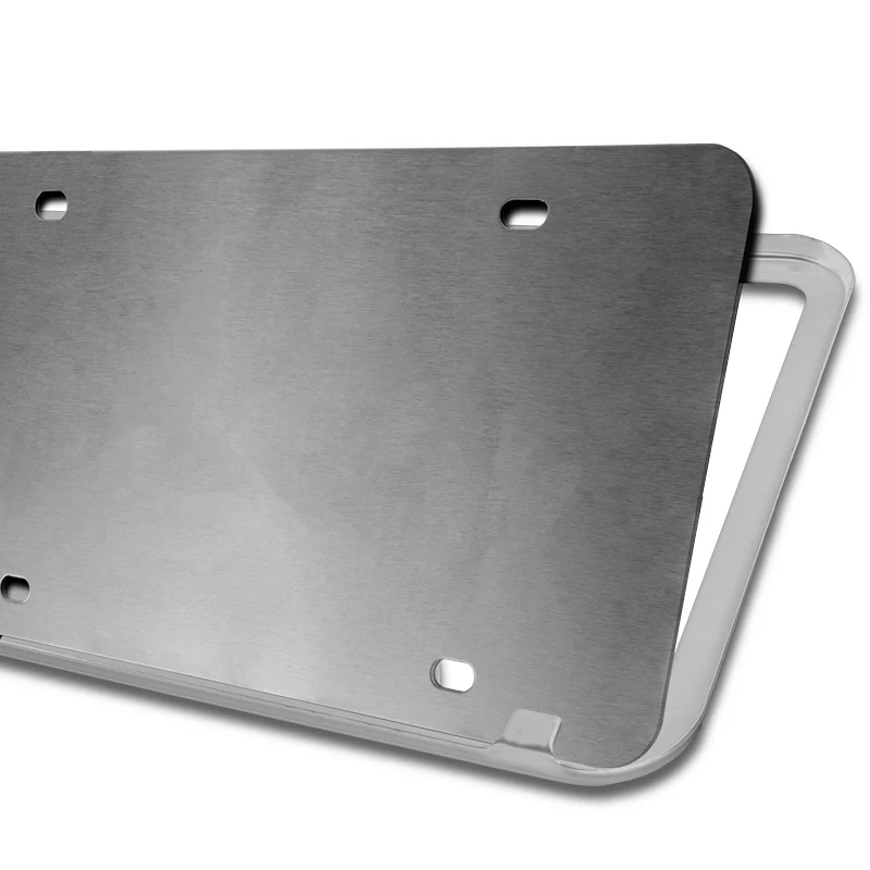 ACURA Front/ Rear Mirror Chrome Laser Etched Cut-Out Stainless Steel License Plate Frame - Image 6